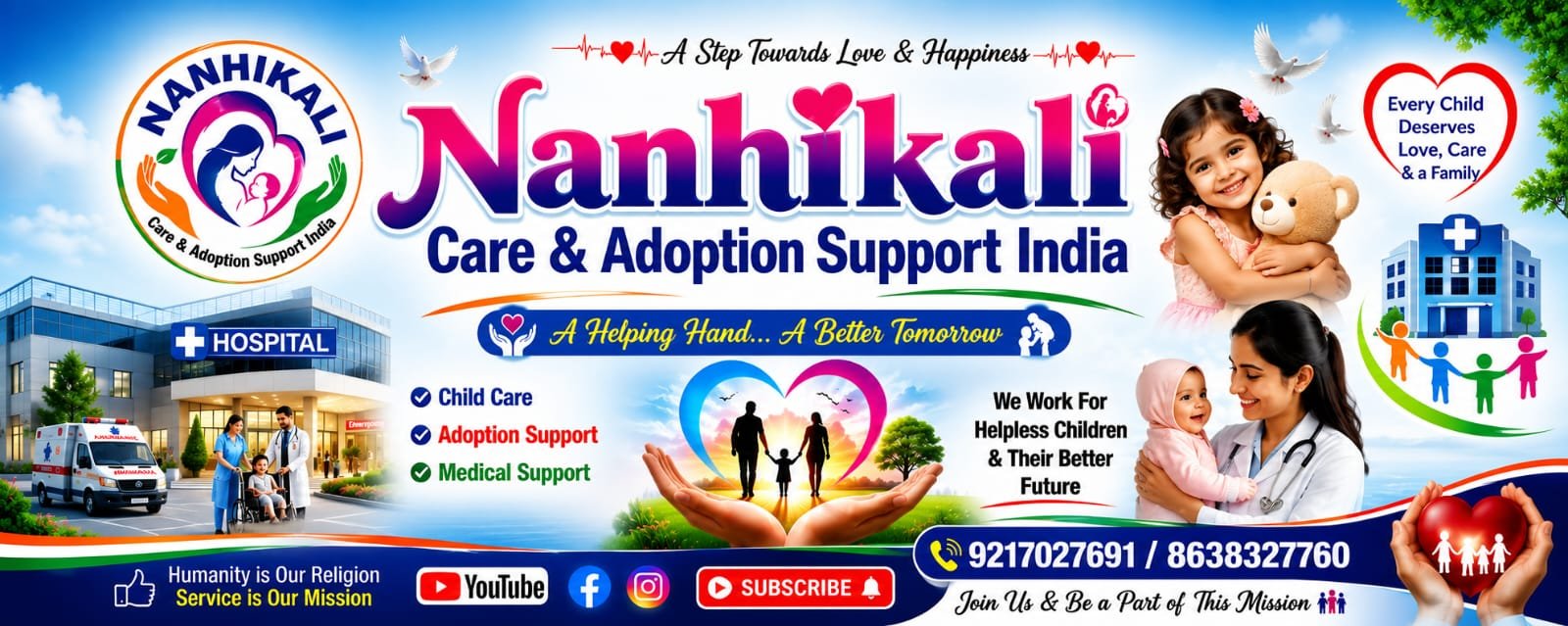 Nanhikali Care & Adoption Support India Banner
